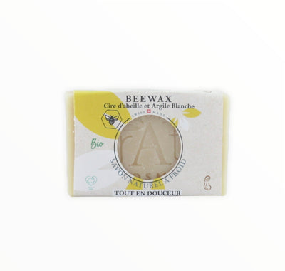 Veritable savon à froid Bio swissmade handmade écologique et naturel , enrichi à LA CIRE D'ABEILLE ET à L'ARGILE BLANCHE